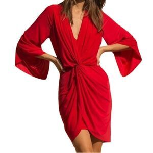 MISA LOS ANGELES TEGET MINI DRESS RED